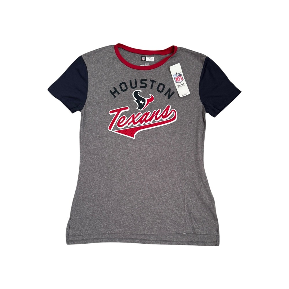 Houston Texans NFL Team Apparel Womens Gray Graphic T Shirt Medium M NWT‎ NEW